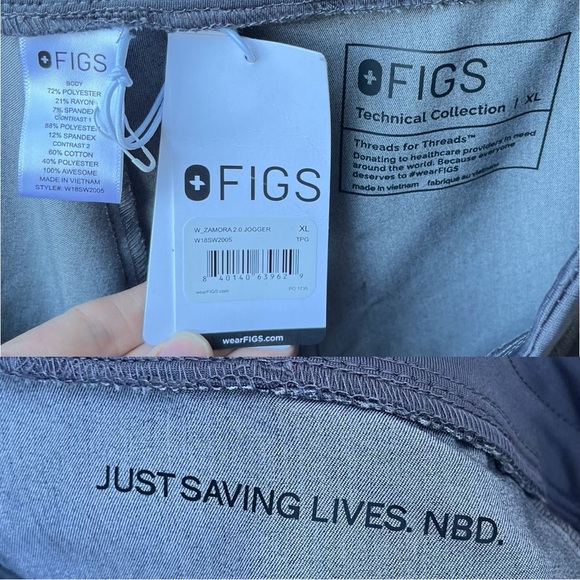 Figs Wm’s Zamora 2.0 Jogger Scrub Pants NWT In Graphite Sz XL - Picture 2 of 16